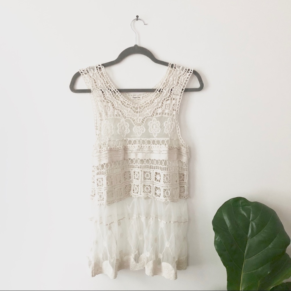 Boho lace tank